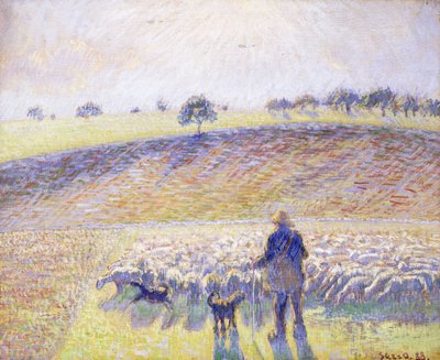 Hyrde med sauer, 1888 av Camille Jacob Pissarro