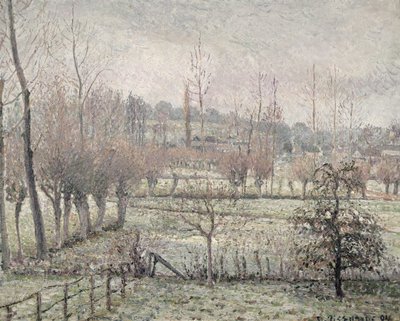 Snøeffekt ved Eragny, 1894 av Camille Jacob Pissarro