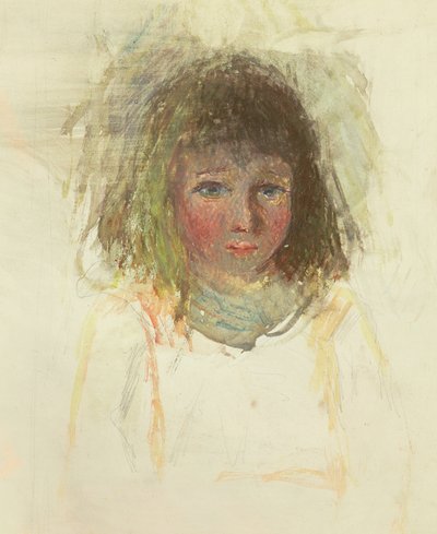 The Artists Son Georges, detalj, ca. 1880 (wc og grafitt på kraftig vevd papir) av Camille Jacob Pissarro