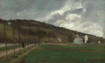 The Banks of the Marne in Winter, 1866 av Camille Jacob Pissarro