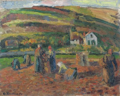 Potethøsten, Pontoise, 1874 av Camille Jacob Pissarro