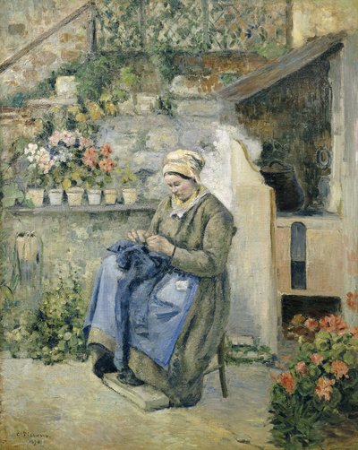 The Jolly Mother; La Mere Jolly, 1874 av Camille Jacob Pissarro