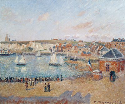 Den ytre havnen i Dieppe, 1902 av Camille Jacob Pissarro