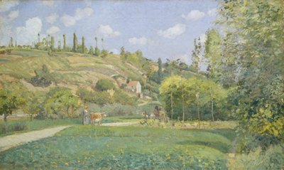 En kuhyr i Valhermeil, Auvers-sur-Oise, 1874. av Camille Jacob Pissarro