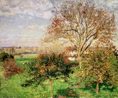 Høstmorgen på Èragny, 1897 av Camille Jacob Pissarro