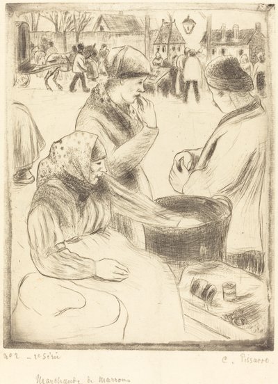 Chestnut Vendors Chestnut Vendors, 1878. av Camille Pissarro