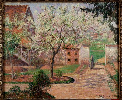 Hage i Eragny Maleri av Camille Pissarro (1830-1903) Privatsamling fra 1800-tallet av Camille Jacob Pissarro