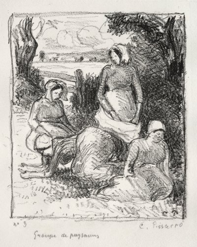 Gruppe av bønder av Camille Pissarro
