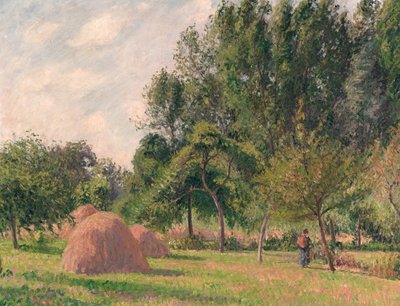 Haystacks, Morning, Éragny, 1899. av Camille Jacob Pissarro