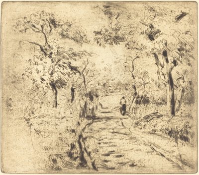 In the Fields at Ennery (Dans les champs, en Ennery) av Camille Pissarro
