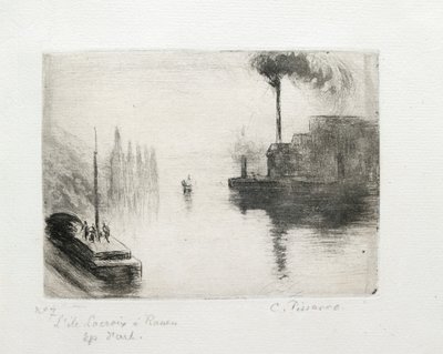 Ile Lacroix, i Rouen, 1883 av Camille Pissarro