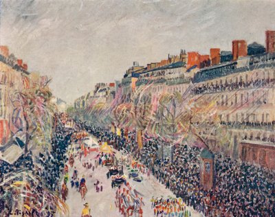 Mi-Careme på Boulevardene, 1897 av Camille Jacob Pissarro