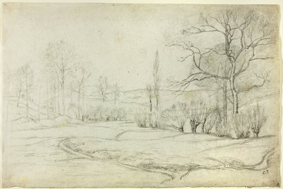 Landskap i Montfoucault av Camille Pissarro