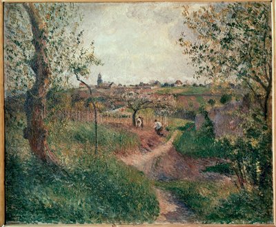 Mathurinernes sti oppover gjennom åkrene, Pontoise (olje på lerret) av Camille Pissarro