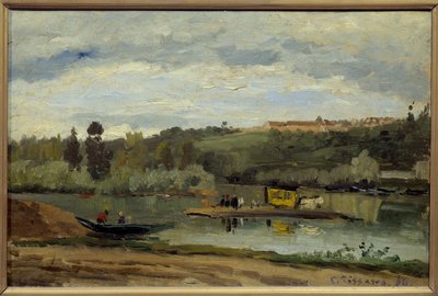 Fergen ved Varenne Saint Hilaire (Saint-Hilaire) Maleri av Camille Pissarro (1830-1903) 1864 Dim 0,27x0,41 m Paris, musee d