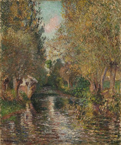Bazincourt-vaskehuset av Camille Pissarro