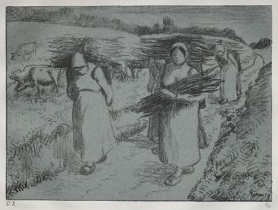 Bønder som bærer Fagots av Camille Pissarro
