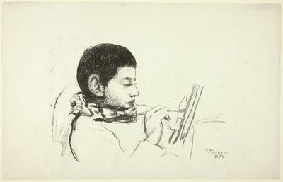 Portrett: Lucien Pissarro av Camille Pissarro