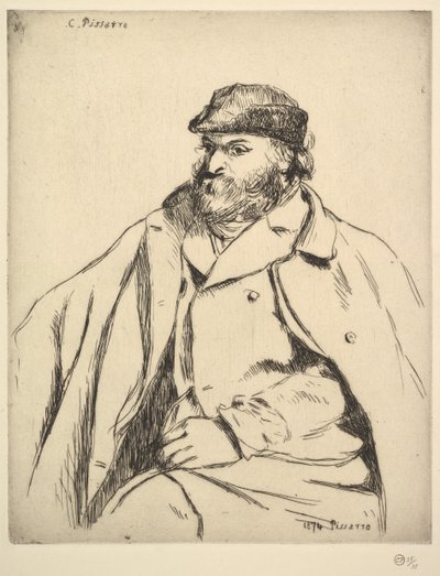 Portrett av Paul Cezanne, 1874. av Camille Pissarro