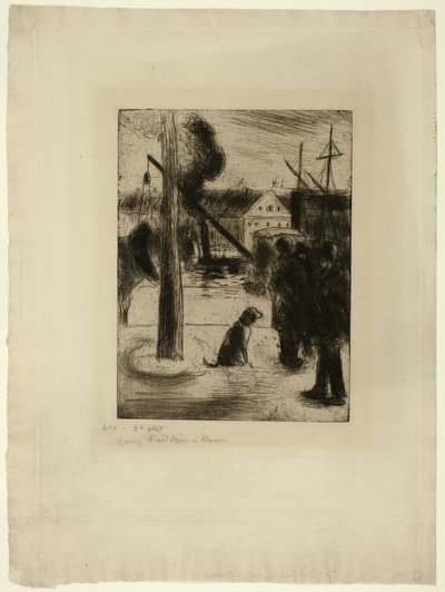 Gåtur i Rouen: Cours Boieldieu av Camille Pissarro