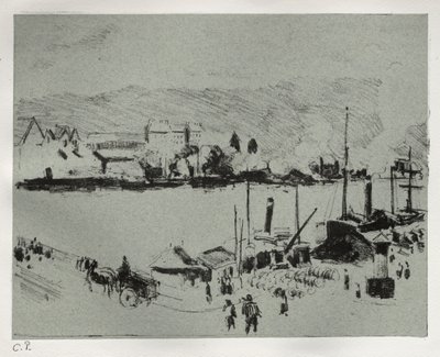 Quai Boieldieu i Rouen av Camille Pissarro