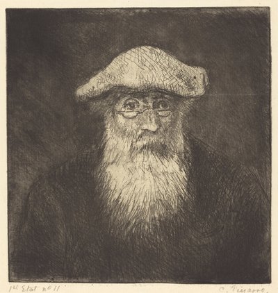 Selvportrett Camille Pissarro, av seg selv, ca. 1890. av Camille Pissarro