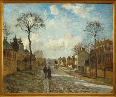 Gate i Louveciennes (olje på lerret) av Camille Pissarro