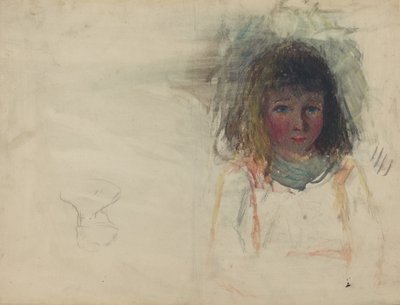 Kunstnerens sønn Georges [verso], ca. 1880. av Camille Pissarro
