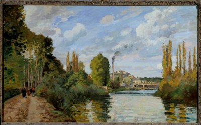 The Banks of the Oise i Pontoise-maleri av Camille Pissarro av Camille Jacob Pissarro