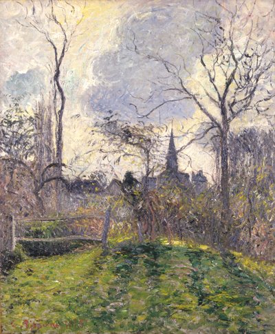 Klokketårnet i Bazincourt av Camille Pissarro