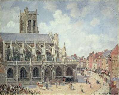 St. Jacques-kirken i Dieppe, morgensol av Camille Jacob Pissarro