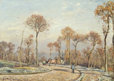 The Road to Versailles, Louveciennes: Morning Frost av Camille Jacob Pissarro