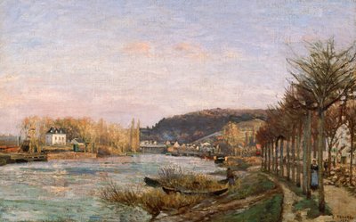 Seinen ved Bougival, 1870 av Camille Jacob Pissarro