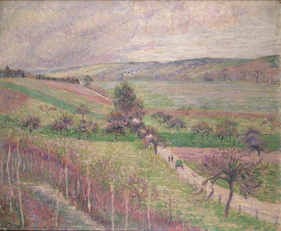 Thierceville Road, tidlig på våren, 1893 av Camille Pissarro