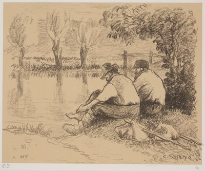 The Tramps, ca. 1894 (litho) av Camille Jacob Pissarro