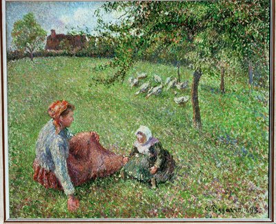 Gjessebeitet (olje på lerret) av Camille Pissarro