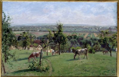 Bakkene til Vesinet. Maleri av Camille Pissarro (1830-1903) av Camille Jacob Pissarro
