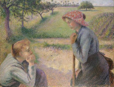To unge bondekvinner av Camille Jacob Pissarro