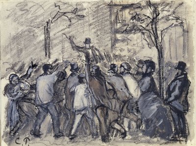Urbant opprør i Paris av Camille Jacob Pissarro
