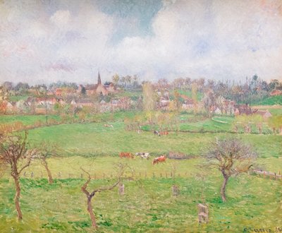 Utsikt over Bazincourt av Camille Pissarro