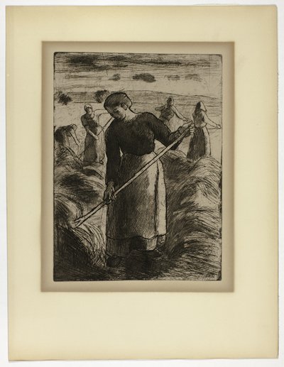Kvinne Hømaker på Éragny av Camille Pissarro