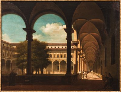 Sykehus i Milano (olje på lerret) av Camillo Crespolani