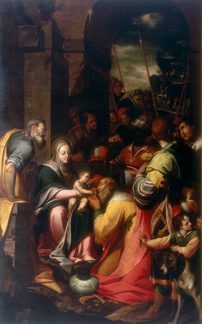 Adoration of the Magi, verk av Camillo Procaccini, konservert på Galleria Estense i Modena av Camillo Procaccini
