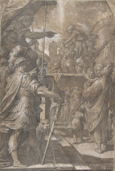 Martyrdøden til en kvinnelig Saint Agnes, 1605-9. av Camillo Procaccini