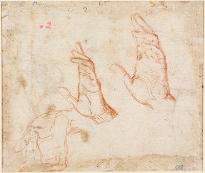Study of Hands verso, ca. 1590. av Camillo Procaccini