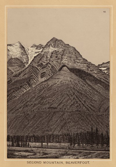 Canada: Second Mountain, Beaverfoot (lito) av Canadian School
