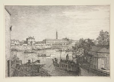 Ale Porte del Dolo (At the Locks of Dolo), fra serien Vedute (Views) av Canaletto (Giovanni Antonio Canal)