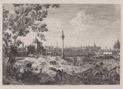 Imaginary View of Padua, fra serien Vedute (Views) av Canaletto (Giovanni Antonio Canal)