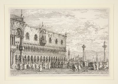La Piera del Bando, V., fra serien Vedute (Views) av Canaletto (Giovanni Antonio Canal)