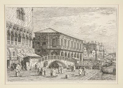 Le Preston, V., (The Prison, Venezia]), fra serien Vedute (Views) av Canaletto (Giovanni Antonio Canal)